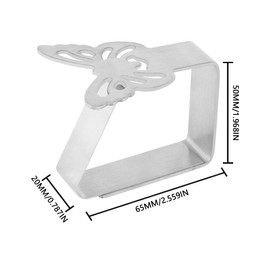 Tompig Tablecloth Clips - Pack of 8 Decorative Stainless Steel Tablecloth Clips - Tablecloth Holder Clips for Home Picnic BBQ Wedding DIY Party Free Size Leaf