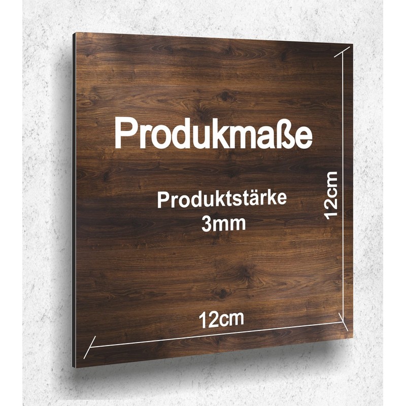 Türschild Dusche Holz optik Eiche Dunkel Damen Herren Holz UV