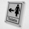 V Safety Womens Toilets Arrow Left - 150 x 200