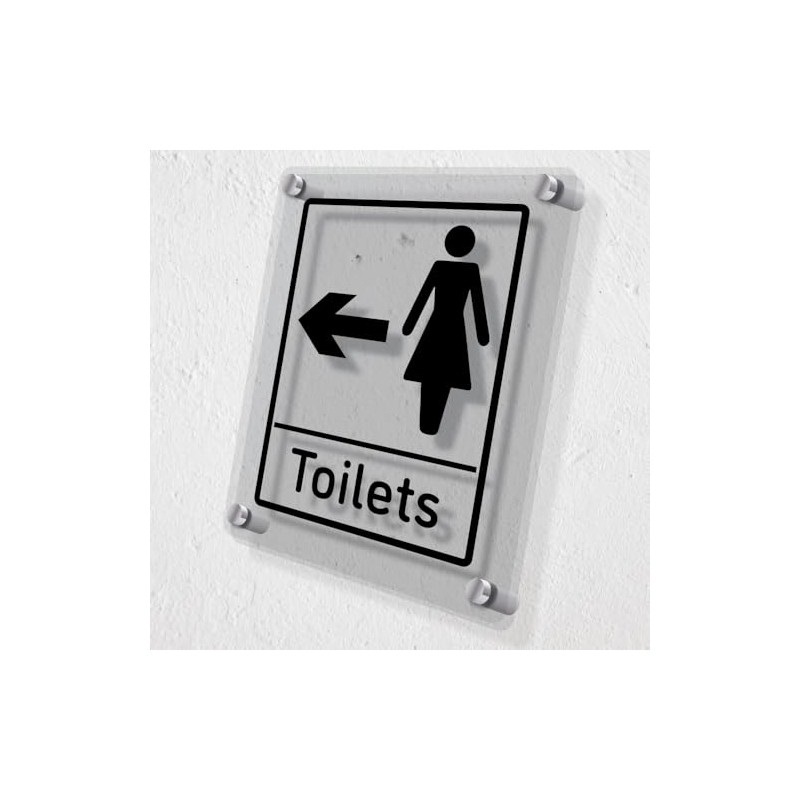 V Safety Womens Toilets Arrow Left - 150 x 200