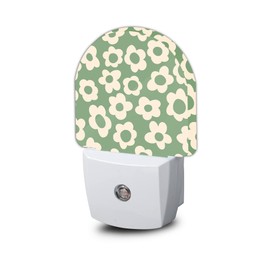 AOWULA Vintage Groovy Flowers Night Light,Night Lights Plug into Wall, Dusk to Dawn Sensor LED Lamp 0.5W for Boys/Girls/Women/Men Decorations Room 0.5W Sleep Friendly