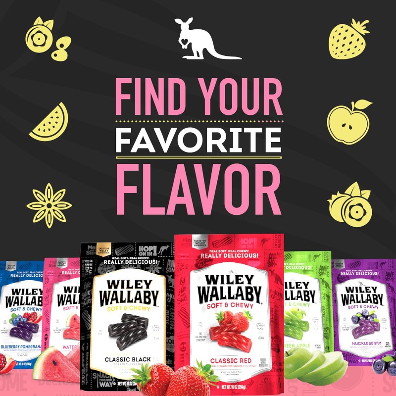 Wiley Wallaby Licorice 10 Ounce Variety Pack - Red and