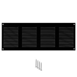 TURvent 14x4 Vent Cover (Duct Opening) - Black HVAC Return Air Grille for Wall and Ceiling - Metal AC Vent Cover with Mesh - Rectangular Ventilation Register - External Dimensions: 15.75" W x 5.91" H