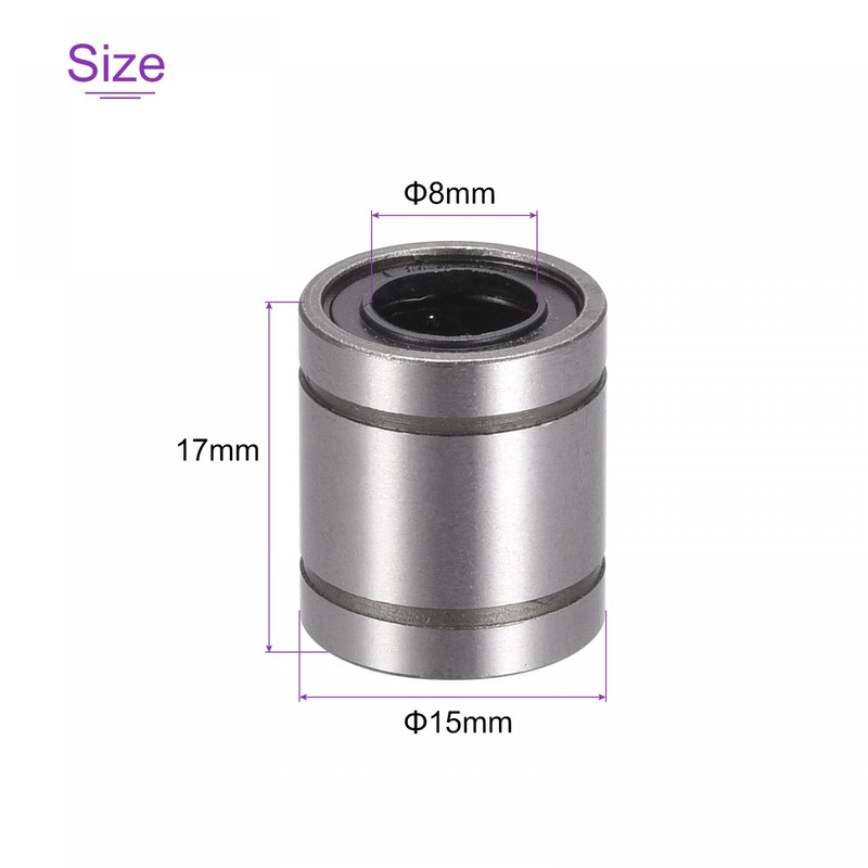 sourcing map LM8SUU 8 mm Bore 15 mm Linear Ball