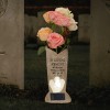 Unbranded Solar LED Cemetery Vase with Cross Light Angel Memorial