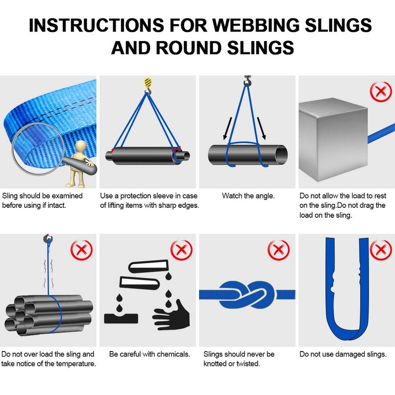 CarBole 1.8m x 5cm Sling Lifting with Flat Loop, 2