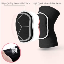 MRDINRT Volleyball Knee Pads for Dancing, Soft Breathable Knee Braces with Thick Foam Padding for Basketball Football Yoga Running Climbing Skating (Large, Pink)
