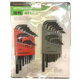 Pittsburgh 36 Piece SAE/Metric Hex Key Set