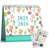 KINGTLE Desk Calendar 2025, Standing Flip 2025 Desktop Calendar with