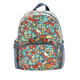 Little Kids/Toddler Mini Size Backpack (Age 3-8 Y) - Fun Animals Print (Forest Print -Grey)