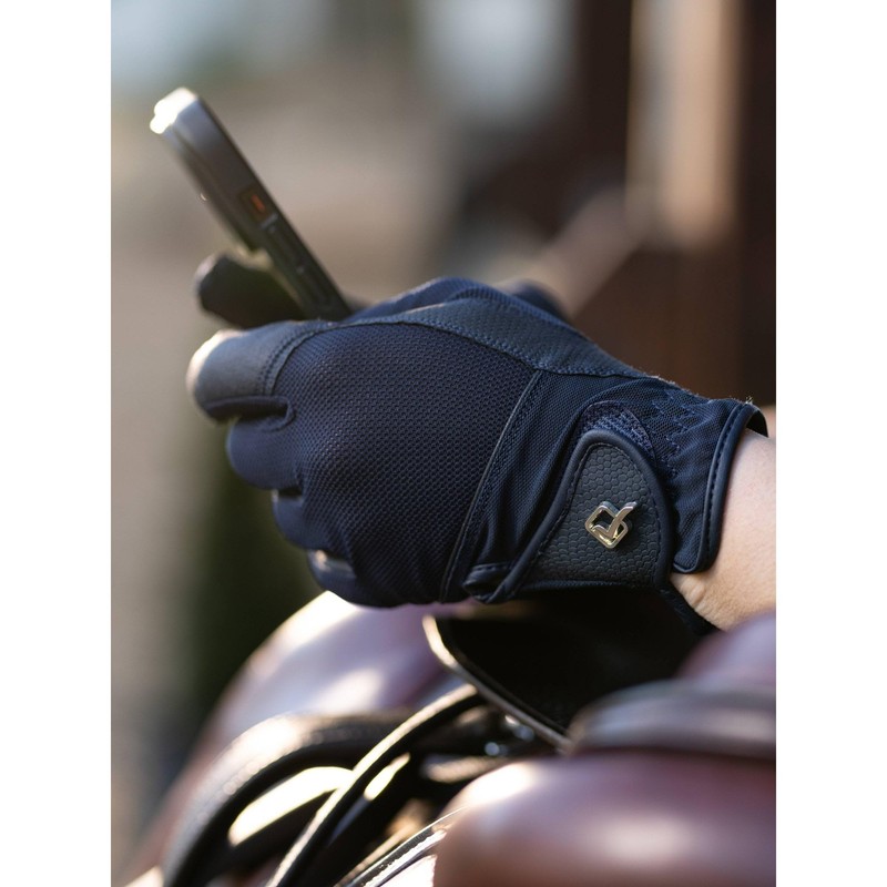 LeMieux Pro Mesh Horse Riding Gloves - Navy Blue XL
