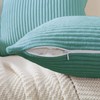 ROZTYLJ Set of 2 Square Striped Corduroy Cushion Covers, Soft