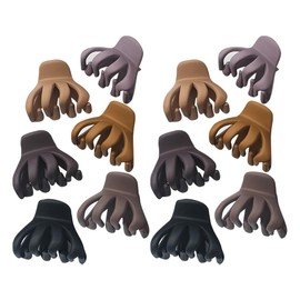 12 Pcs Small Plastic Hair Claw Clips Colorful Mini Hair Barrettes Octopus Hair Jaw Clip Non Slip Hair Pins Clamps Hair Styling Accessories for Women Girls