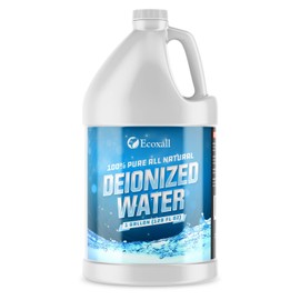 Premium Deionized Water - 1 Gallon - Laboratory Grade Certified - Demineralized Purification Softener - Ecoxall Chemicals