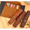 Multi-Purpose Retro Pencil Roll Pencil Case Faux Leather Vintage Artist