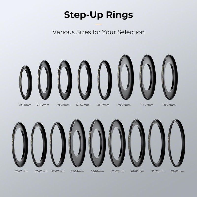 K&F Concept Step Up Ring Filter Adapter Ring 52 mm