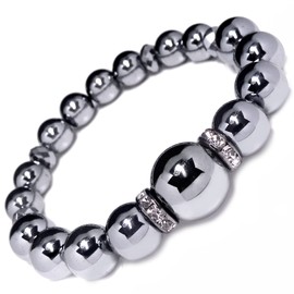 Hero's Terahertz Ore, 0.6 inches (16 mm), 0.5 inches (12 mm), 0.4 inches (10 mm), (Large, Inner Circumference: Approx. 7.1 - 7.3 inches (18 - 18.5 cm), Men's Power Stone Bracelet, Stone
