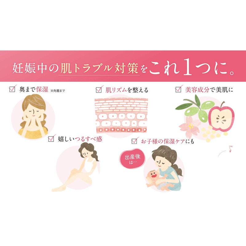 MONA MAMMY Hagukumi Plus Pregnancy Line Maternity Organic Body Cream,