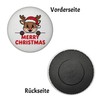 Cute Reindeer with Hat - Merry Christmas Magnet Round Reindeer