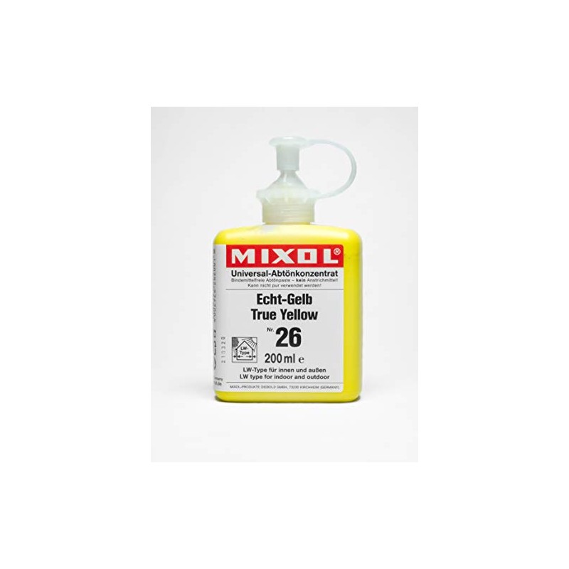 Mixol Universal Tints, Lightfast Yellow For Exteriors, #26, 200ml
