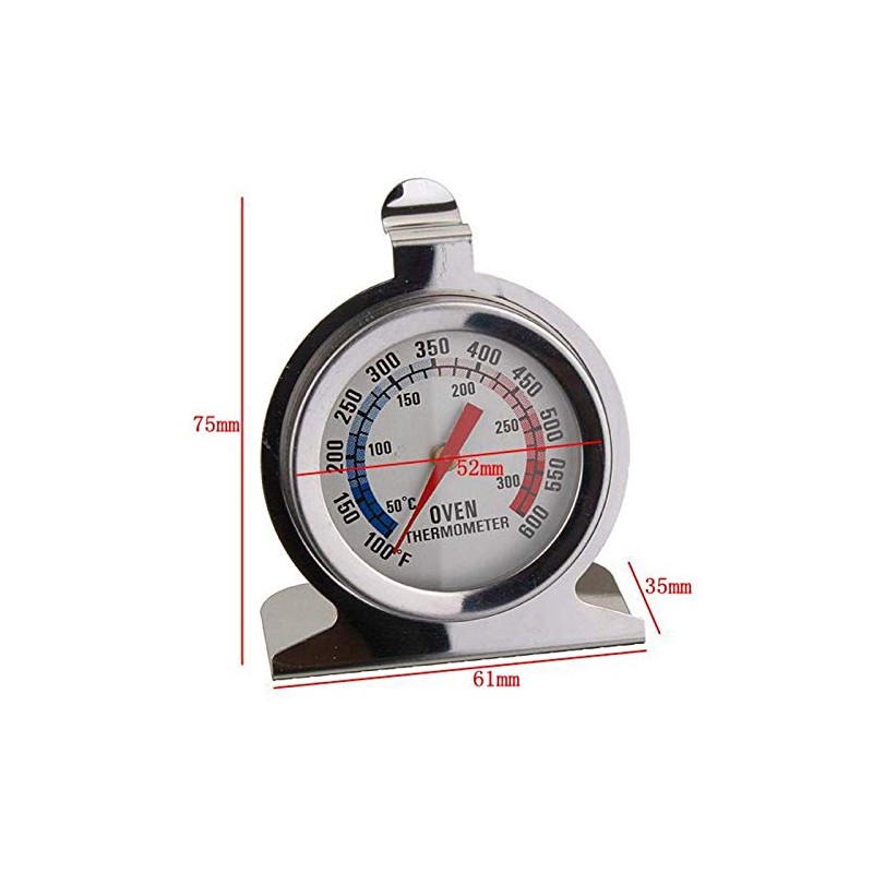DollaTek Stainless Steel Oven Thermometer Large Dial Temperature Gauge Kitchen