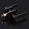 Probrico 3 Pack| Matte Black Square Privacy Door Levers Heady