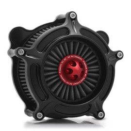 For harley davidson Sportster Air Cleaner filter street road glide M8 softail dyna 103 107 air intake Road King touring (OPS Black - Gray -Red spike, Model B : Softail 93-15,Touring 00-07)