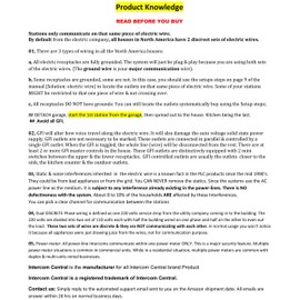 Intercom Central® GROUND wire Power-line 3 CHANNELS Intercom System, Black Two Stations Set.