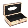 Tissue Box Organizer Composite Wood Leather Rounded Edges Premium Texture