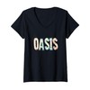 Womens Nice Oasis Statement for Man and Woman V-Neck T-Shirt