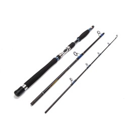 ENTSPORT 3-Piece Spinning Rod Portable Boat Rod Saltwater Heavy Fishing Rod (30-50 Lbs, 1 Year Limited Warranty) (6' Spinning Rod)