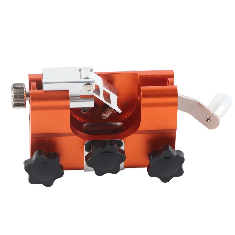 Orange Hand Cranked Chainsaw Sharpener 30° Portable Manual Chainsaw Chain