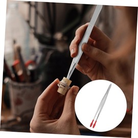 ORFOFE Tweezers with Soft Rubber Tips Craft Tweezers for Stamps Coins Jewelry Lightweight Tool