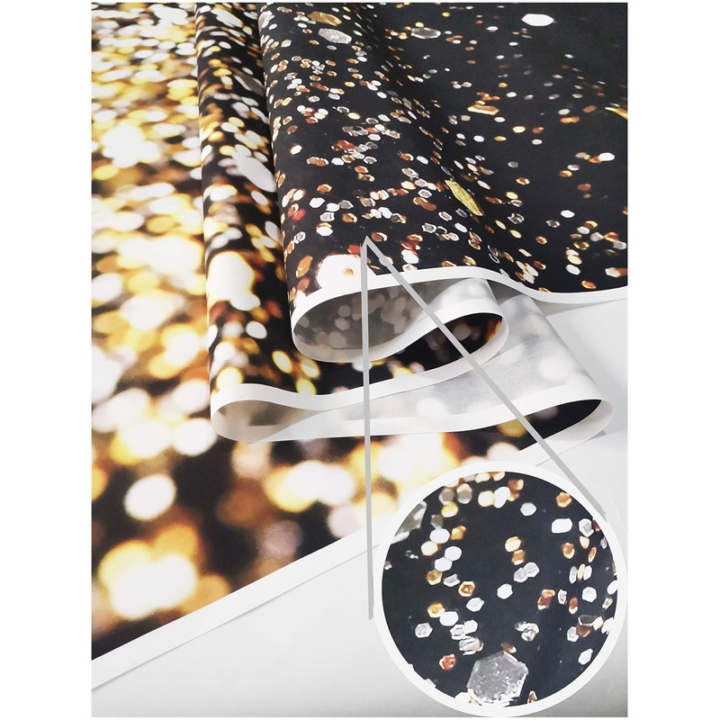 WOLADA 5x7FT Gold Backdrop Glitter Backdrop Gold Spots Bokeh Backdrop