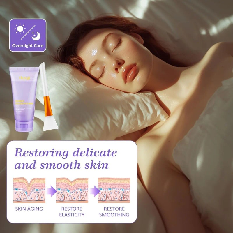 Mascarilla De Colágeno De Noche Con Cepillo - Mascarilla Fac