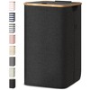 BALEINE Laundry Hamper with Lid, Tall Laundry Baskets with Bamboo