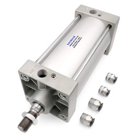 Baomain Pneumatic Air Cylinder SC 100 x 150 PT1/2; Bore: 4", Stroke: 6"; Screwed Piston Rod Dual Action