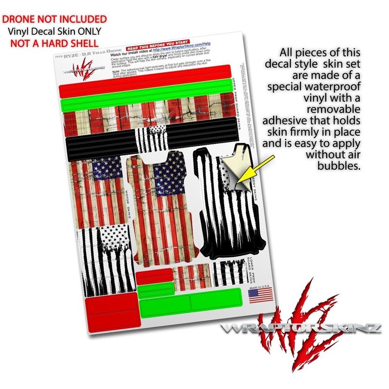 Skin Decal Wrap 2 Pack for DJI Ryze Tello Drone