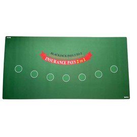 GMC Deluxe Blackjack Table Top Casino Mat Board Cloth 900mm x 1800mm x 4mm