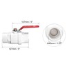 sourcing map Ball Valve, 40mm ID PVC Socket End Shut