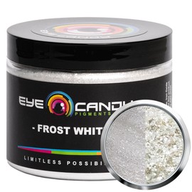 Eye Candy Pigments Premium White Mica Powder - Frost White (50gr) - for Epoxy, Resin, Soap, Paint, Woodworking, Acrylic Pouring, Bath Bombs, Fishing Lures - DIY Arts and Crafts Additive