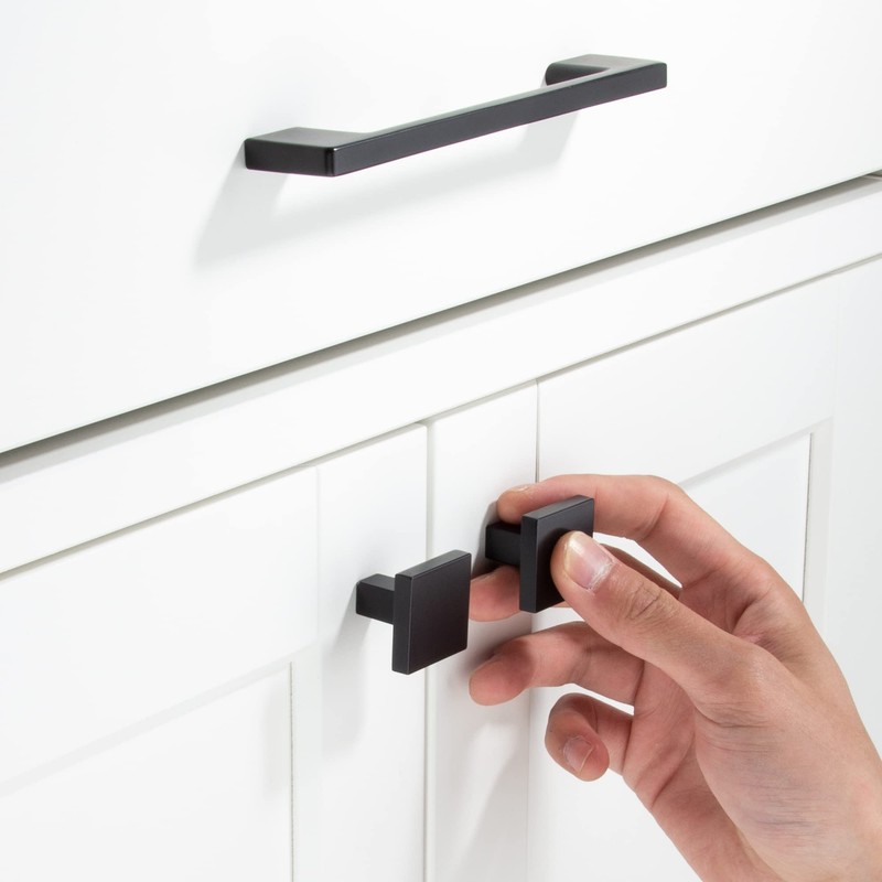 TUNNY 10 Pack Classic Cabinet Handles-5"/128mm Screw Spacing Matte Black