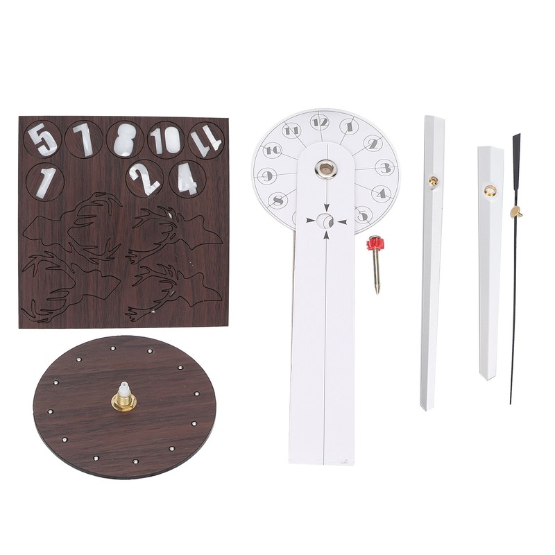 Frameless Wall Clock Deer Head 3D Effect Self Adhesive DIY