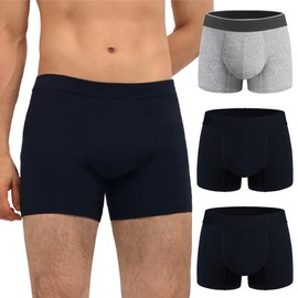 IRISMORII Incontinence Underwear for Men Washable Urinary Leak Proof Absorbent Boxer Brief Male Bladder Leakage Protection 3 Pack (Black Black Gray 3X)