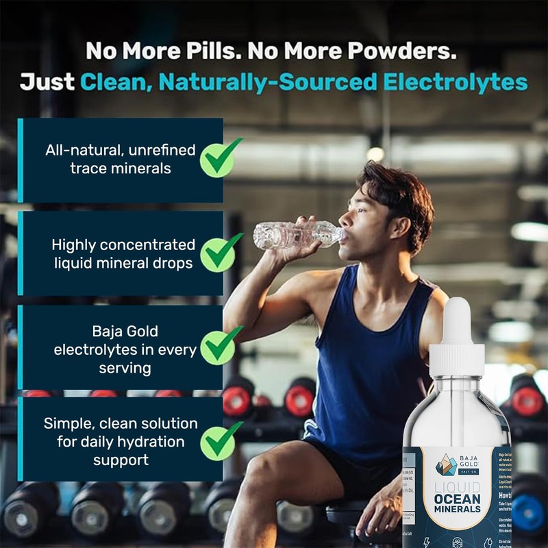 Baja Gold Liquid Ocean Trace Mineral Drops - Ionic Electrolytes