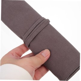 MAGICLULU Cutlery Storage Bag Camping Cutlery Bag Chopstick Container Utensil Case for Lunch Bag Cosmetic Brush Roll Tableware Portable Travel Flax Roll Bag, darkgray