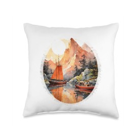 Gheorghe's Artisanal Accents Watercolor Outside Throw Pillow, 16x16, Multicolor