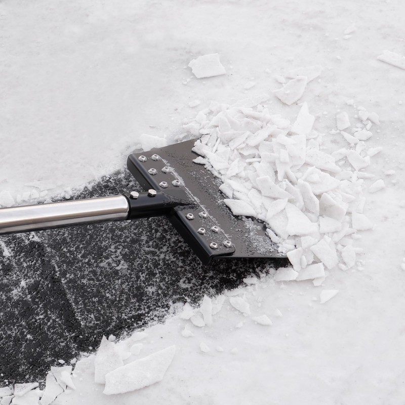 CKLT Ice Shovel 65in Flat Shovel with Spring Steel Blade