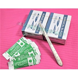 200 Scalpel Blades #15+Scalpel Handle #3 W/Scale -for Biology Lab Anatomy, Practicing Cutting, Medical Student Training, Sculpting, Repairing