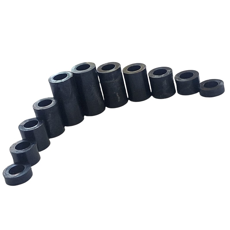12pcs. x M6 x 5mm Black Nylon Spacers and Standoff
